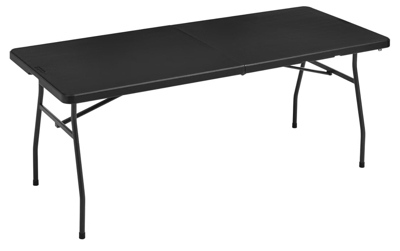 Black 6ft folding table